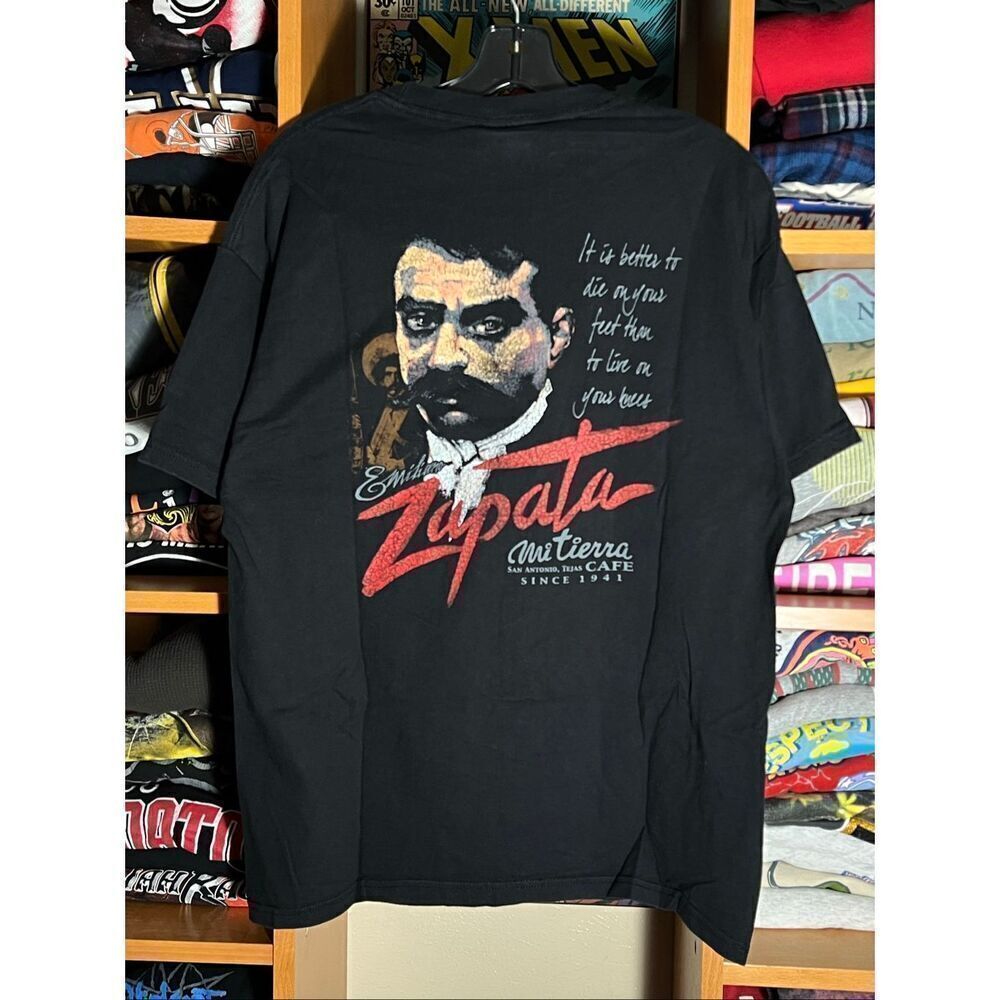 Vintage Y2K Mi Tierra Emiliano Zapata Mexican Icon Tee